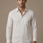 Men's Cotton Striped Shirt – Classic Button-Up | Areleon
