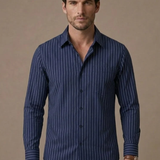 Men's Cotton Striped Shirt – Classic Button-Up | Areleon