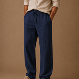 Men's Linen Blend Trousers – Lightweight Smart Casual | Areleon