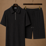 Men's Matching Polo & Shorts Set – Summer Ribbed | Areleon
