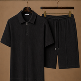 Men's Matching Polo & Shorts Set – Summer Ribbed | Areleon