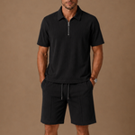 Men's Matching Polo & Shorts Set – Summer Ribbed | Areleon