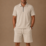 Men's Matching Polo & Shorts Set – Summer Ribbed | Areleon