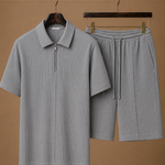 Men's Matching Polo & Shorts Set – Summer Ribbed | Areleon