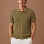 Men's Textured Polo Shirt – Breathable Smart Casual | Areleon