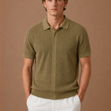 Men's Textured Polo Shirt – Breathable Smart Casual | Areleon
