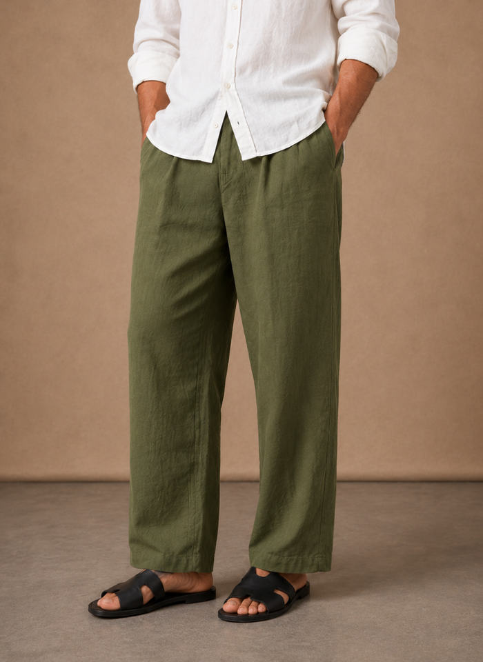 Men's Linen Cotton Summer Trousers – Relaxed Fit | Areleon