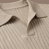 Men's Ribbed Knit Polo Shirt – Lightweight Summer Casual | Areleon
