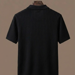 Men's Ribbed Knit Polo Shirt – Lightweight Summer Casual | Areleon