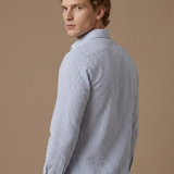 Men's Seersucker Striped Shirt – Breathable Summer Linen | Areleon