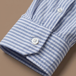 Men's Seersucker Striped Shirt – Breathable Summer Linen | Areleon