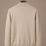 Men's Zip Cardigan – Stand Collar Stretch Knit Casual | Areleon