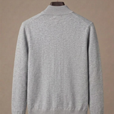 Men's Zip Cardigan – Stand Collar Stretch Knit Casual | Areleon