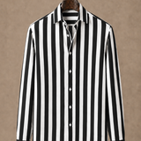 Men's Striped Button-Down Shirt – Summer Smart Casual | Areleon