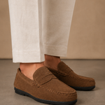 Men's Suede Driving Loafers – Soft Comfortable Slip-On | Areleon