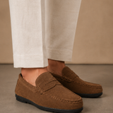 Men's Suede Driving Loafers – Soft Comfortable Slip-On | Areleon