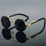 Cayden Retro Oval Metal Sunglasses