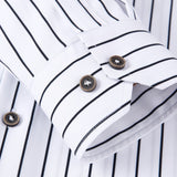 Long Sleeve Stripe Pocket Button Up Shirt