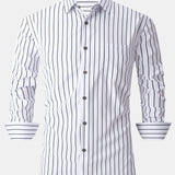 Long Sleeve Stripe Pocket Button Up Shirt