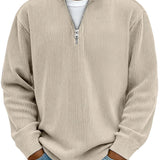 CLASSIC KNIT PULLOVER HALF-ZIP FOR MEN