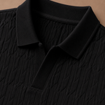 Men's Luxury Knit Polo Shirt – Soft Textured Summer | Areleon