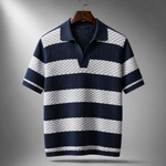 TEXTURED KNIT POLO FOR MEN