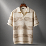 TEXTURED KNIT POLO FOR MEN
