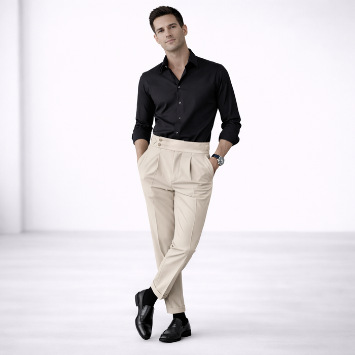 HIGH WAIST TROUSERS FOR MEN