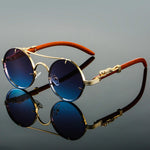Cayden Retro Oval Metal Sunglasses