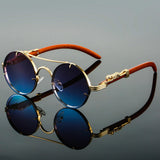 Cayden Retro Oval Metal Sunglasses
