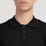 TEXTURED COTTON POLO FOR MEN