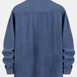Long Sleeve Corduroy Pocket Button Up Shirt
