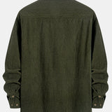 Long Sleeve Corduroy Pocket Button Up Shirt
