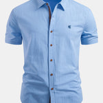 Short Sleeve Linen Button Up Shirt
