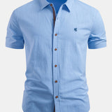 Short Sleeve Linen Button Up Shirt