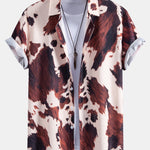 Cow Print Shirt & Swim Shorts Set