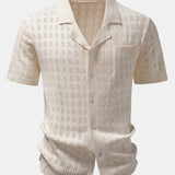 Plaid Open Knit Shirt