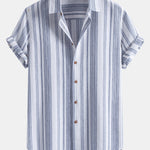 Stripe Linen Shirt & Straight Leg Linen Pants Set