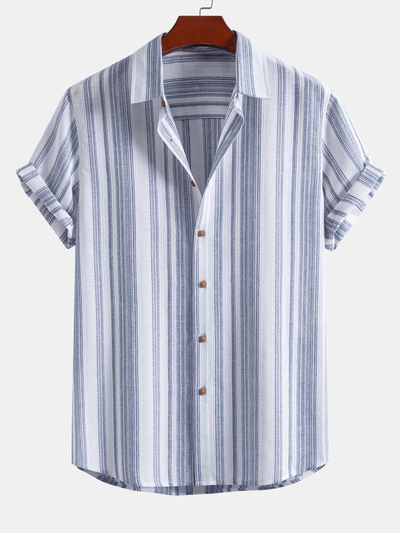 Stripe Linen Shirt & Straight Leg Linen Pants Set