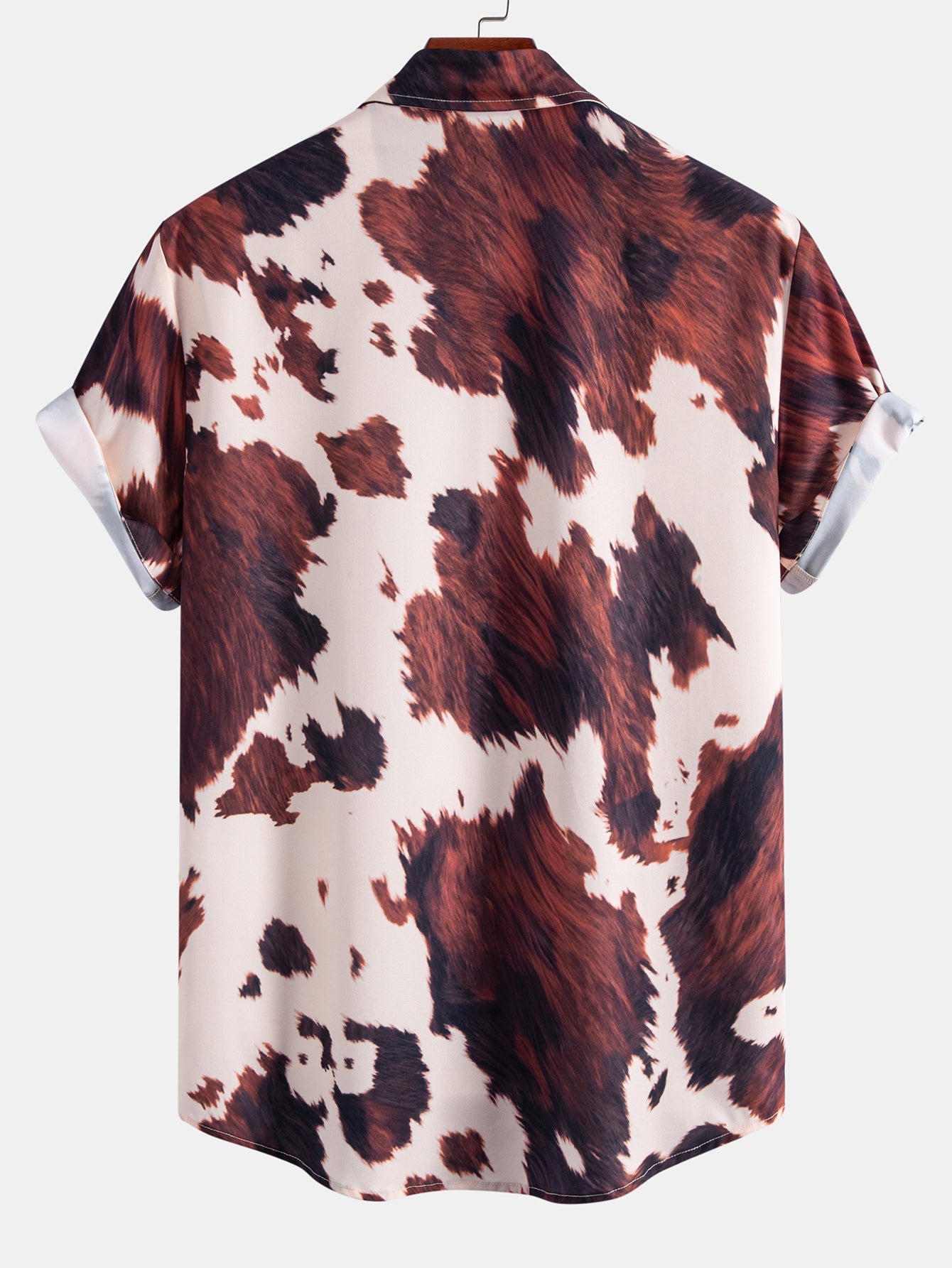 Cow Print Shirt & Swim Shorts Set