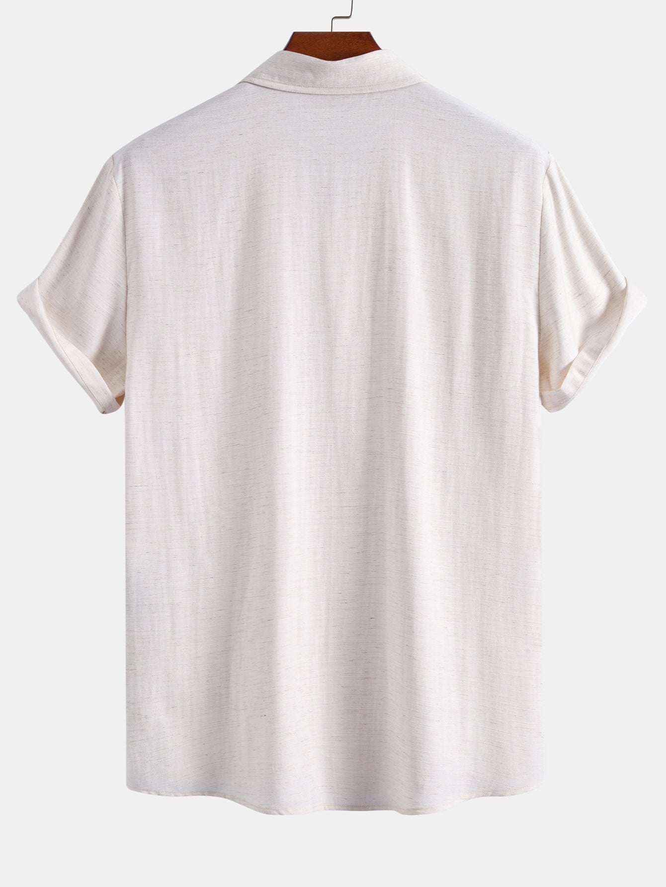 Linen Rayon Blend Button Up Shirt