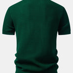 Contrast Zipper Polo & Slim Fit Tapered Trousers Set