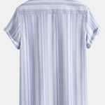 Stripe Linen Button Up Shirt
