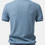 Waffle Johnny Collar Polo with Pocket & Slim Fit Tapered Trousers Set