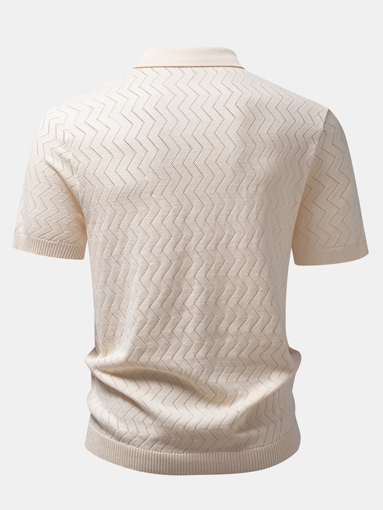Zig Zag Open Knit Shirt