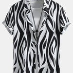 Abstract Print Shirt & Swim Shorts Set