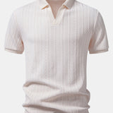 Twist Jacquard V Neck Polo & Slim Fit Tapered Trousers Set