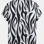 Abstract Print Shirt & Swim Shorts Set