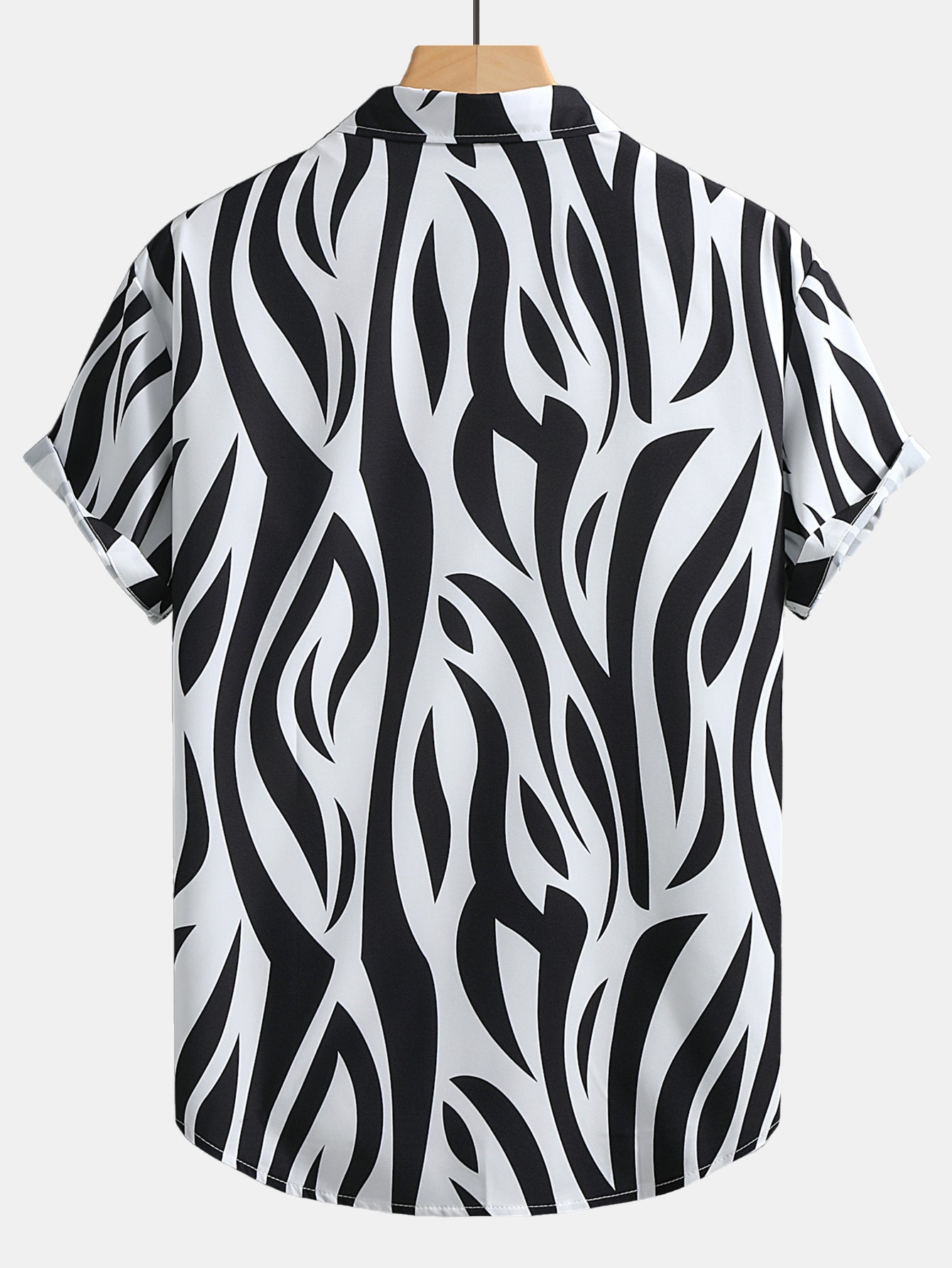 Abstract Print Shirt & Swim Shorts Set