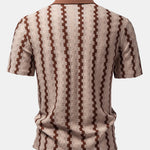 Plaid Jacquard Shirt & Straight Leg Linen Pants Set
